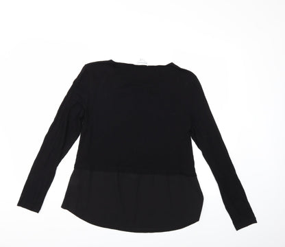Womens UK Size 14 Warehouse Black Basic T-Shirt