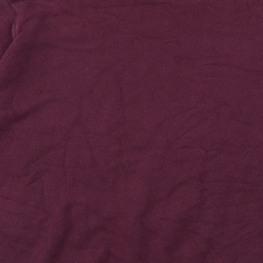 Maine Mens Purple  Knit Pullover Jumper Size L