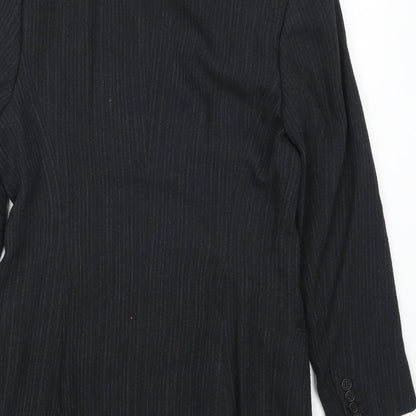 Antonio Fusco Womens Grey Striped  Jacket Suit Jacket Size 10