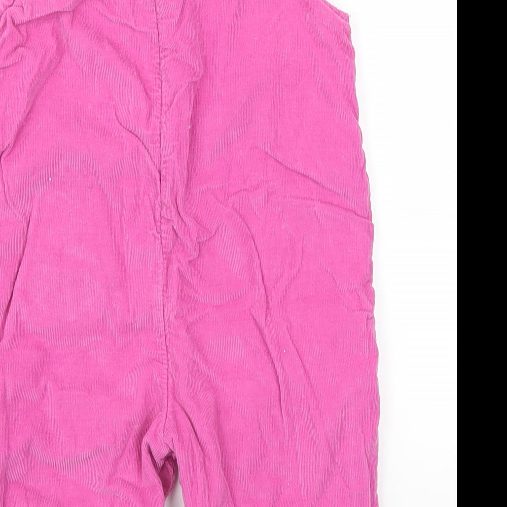 Lynnat Girls Pink Flecked Corduroy Dungaree One-Piece Size 6-9 Months
