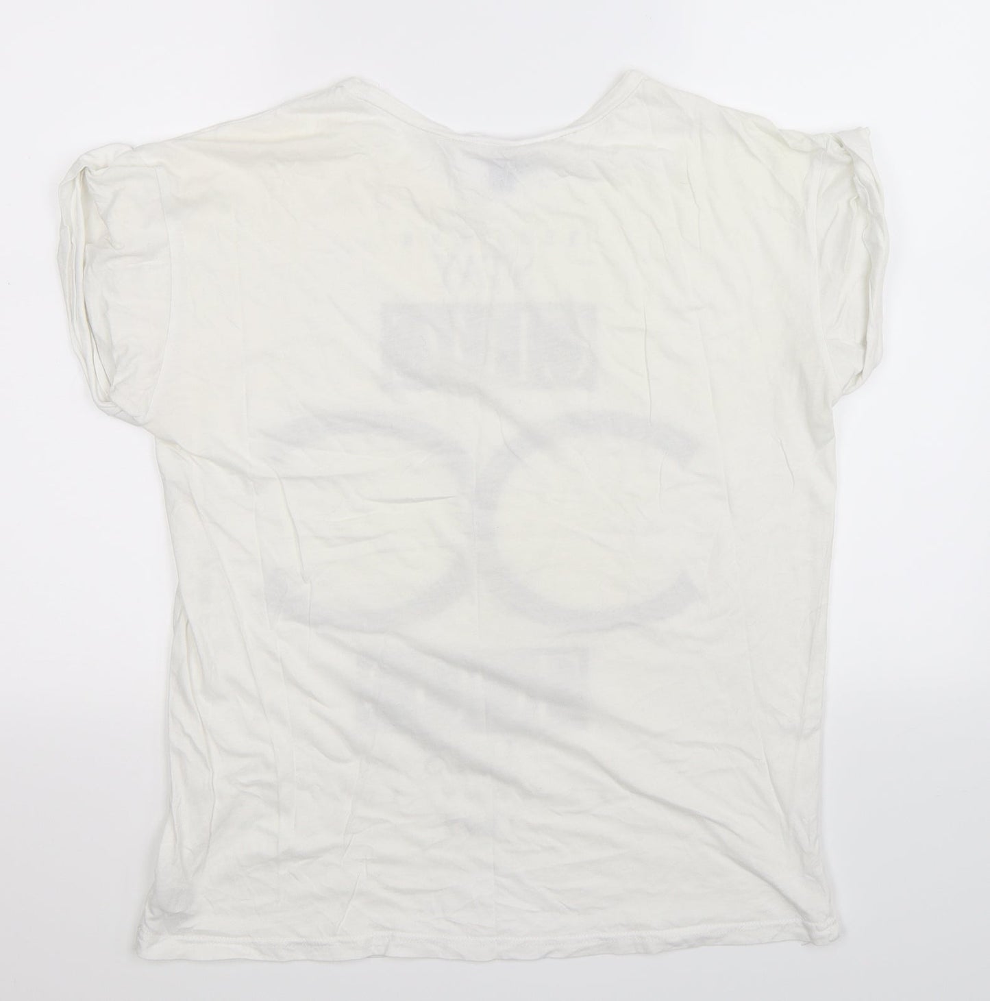 FOREVER 21 Womens White   Basic T-Shirt Size S  - Oversized