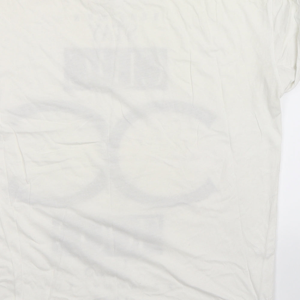 FOREVER 21 Womens White   Basic T-Shirt Size S  - Oversized