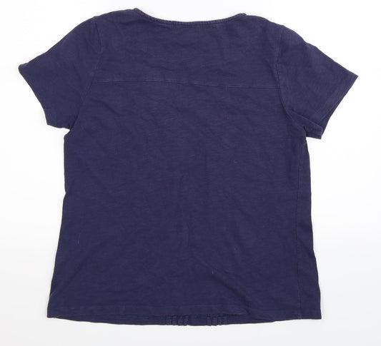 First Avenue Womens Blue   Basic T-Shirt Size M