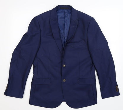 Mens UK Size 40 One Six Five Regular Blue Suit Jacket