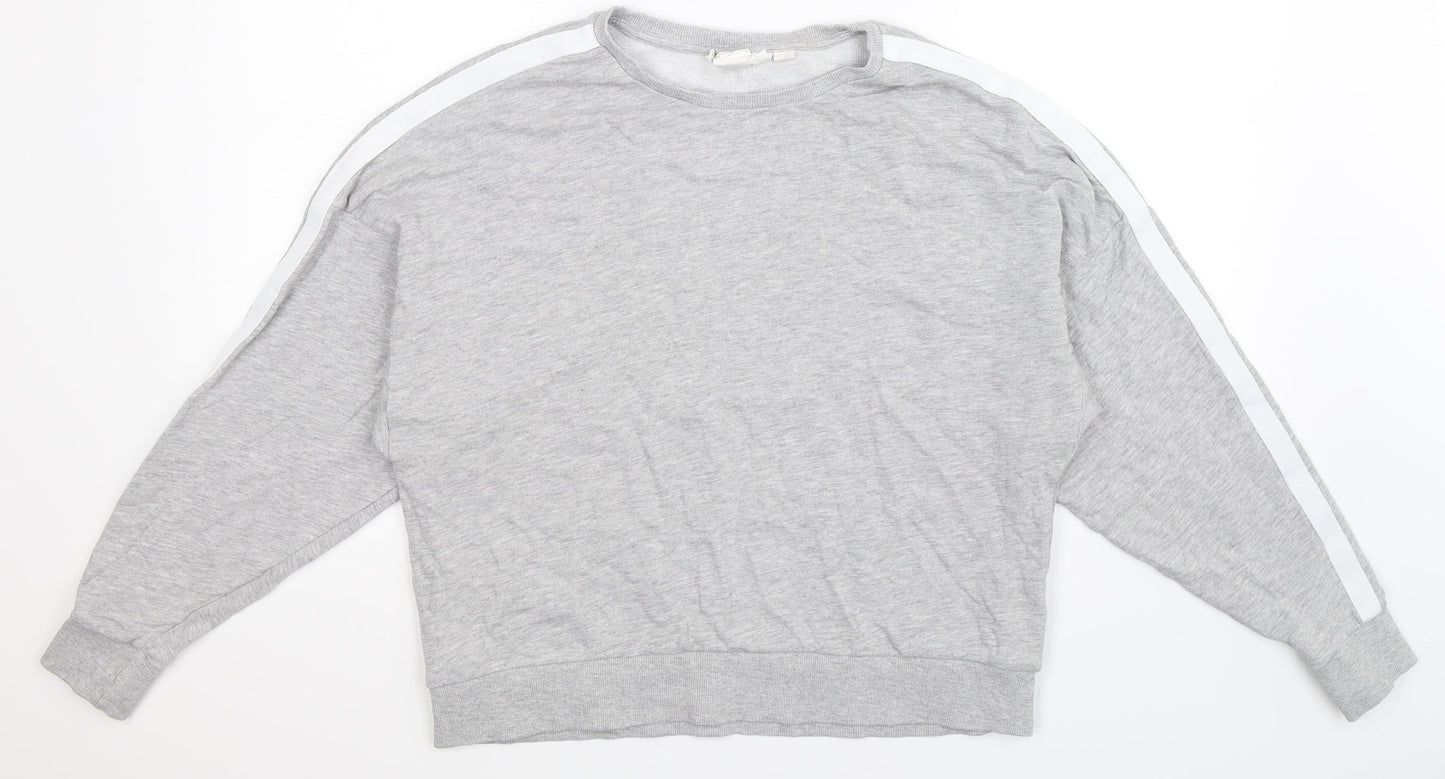 H&M Womens Grey   Pullover Sweatshirt Size M