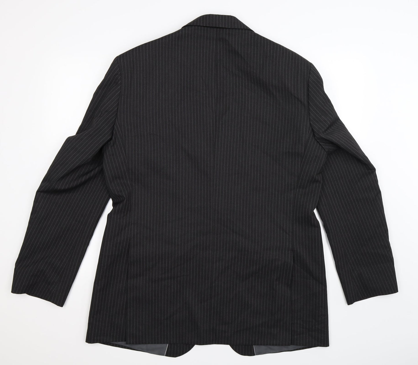 Marks and Spencer Mens Black Striped  Jacket Suit Jacket Size 42