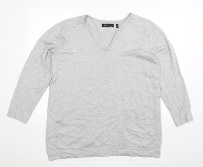 Preworn Womens Grey  Knit Pullover Jumper Size XL