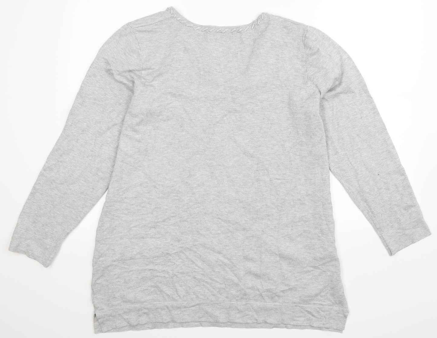 Preworn Womens Grey  Knit Pullover Jumper Size XL
