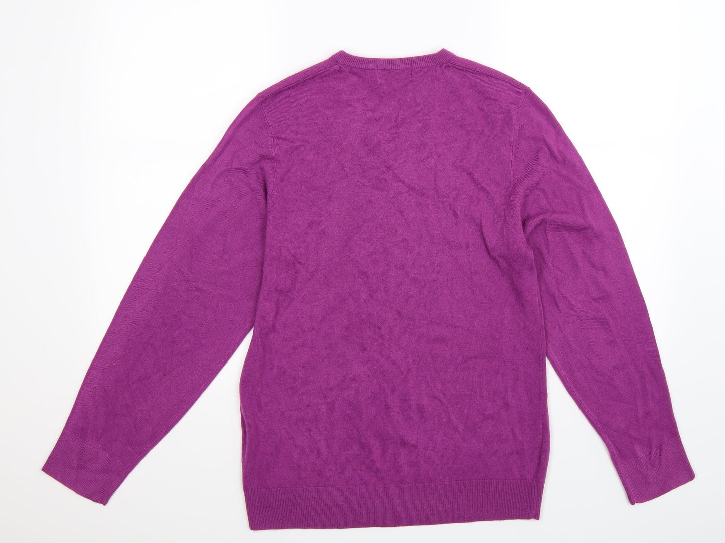 Blue Harbour Mens Purple  Knit Pullover Jumper Size S