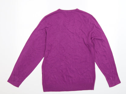 Blue Harbour Mens Purple  Knit Pullover Jumper Size S