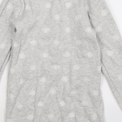 Preworn Girls Grey  Knit Jumper Dress  Size S