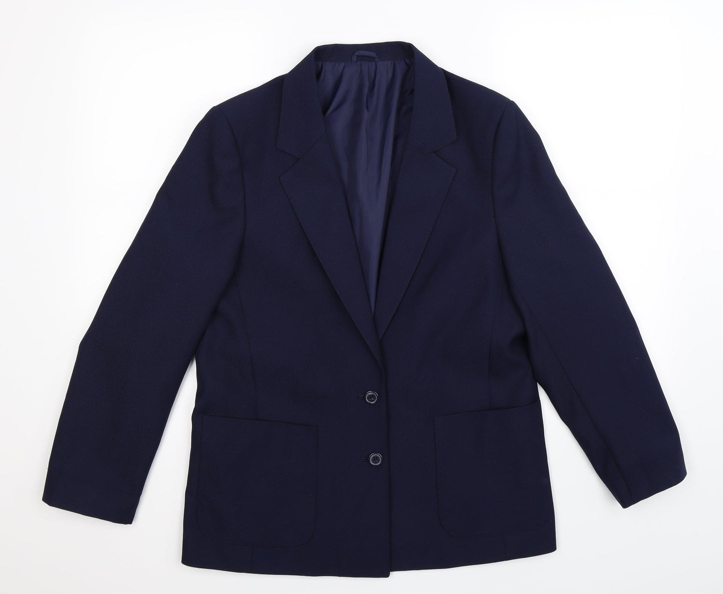 Womens UK Size 12 Preworn Regular Blue Suit Jacket