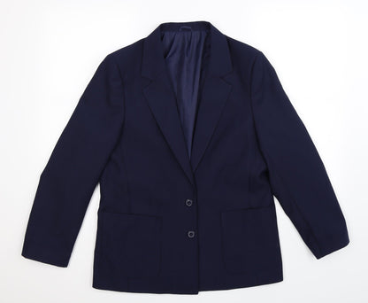 Womens UK Size 12 Preworn Regular Blue Suit Jacket