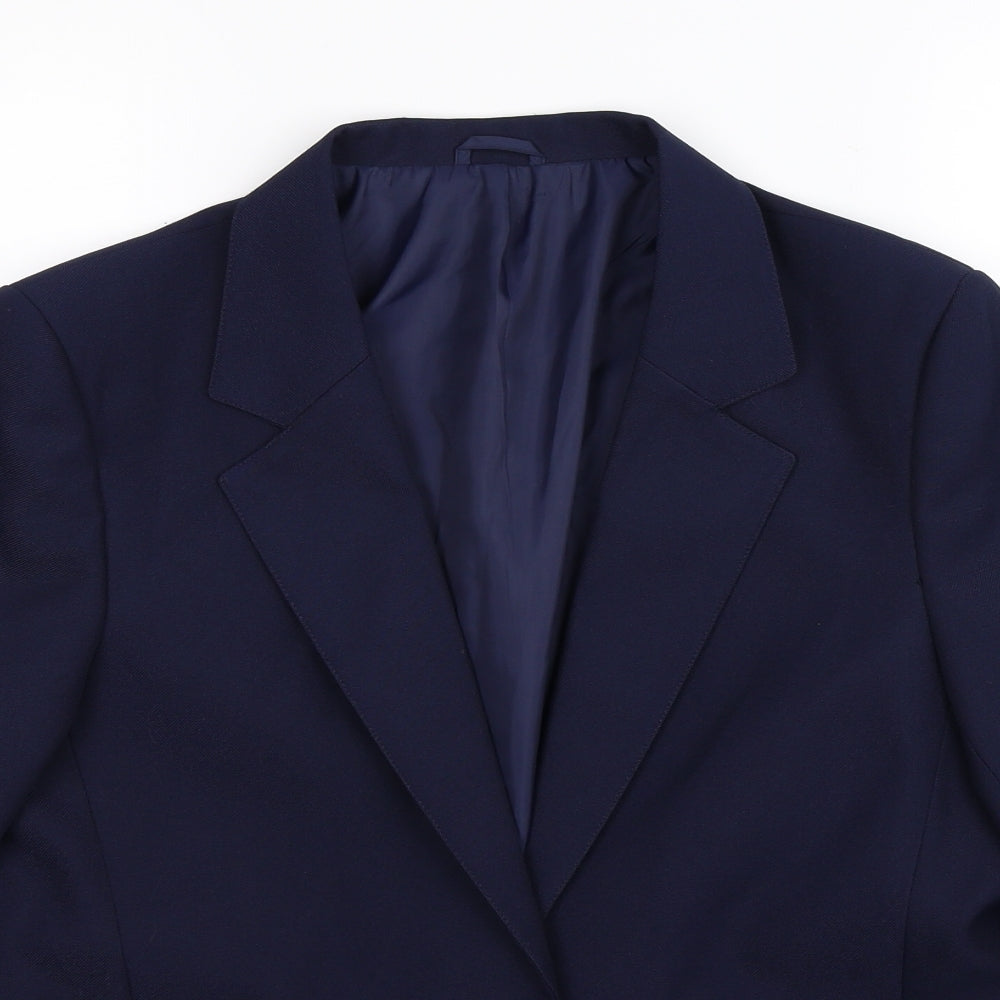 Womens UK Size 12 Preworn Regular Blue Suit Jacket