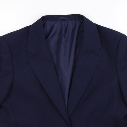 Womens UK Size 12 Preworn Regular Blue Suit Jacket