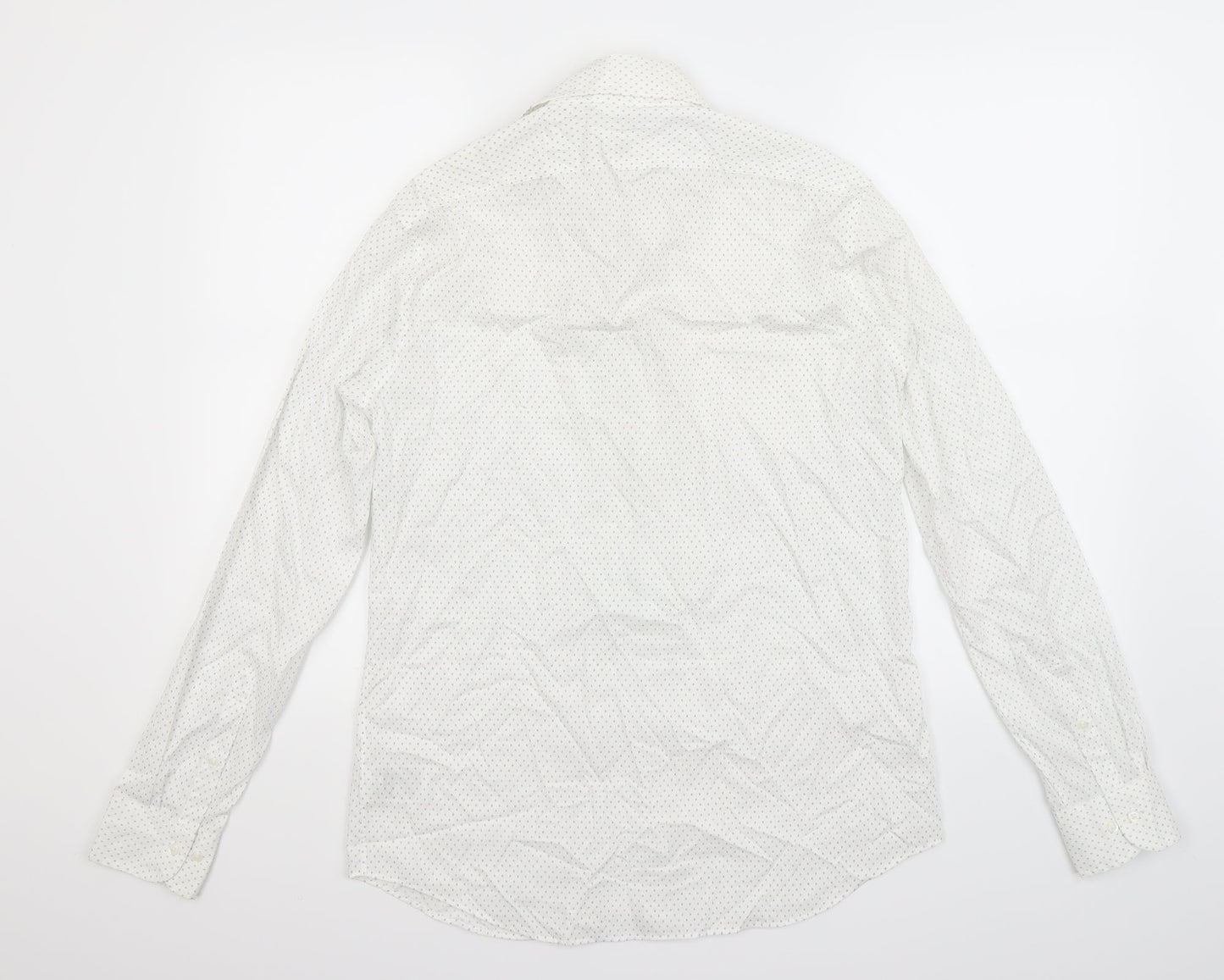 Uniqlo Mens White Geometric   Button-Up Size S