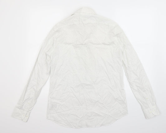 Uniqlo Mens White Geometric   Button-Up Size S