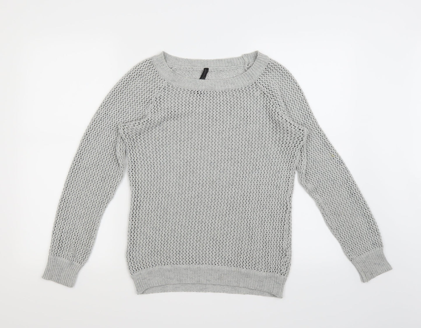 Dalu Womens Grey  Knit Pullover Jumper Size M