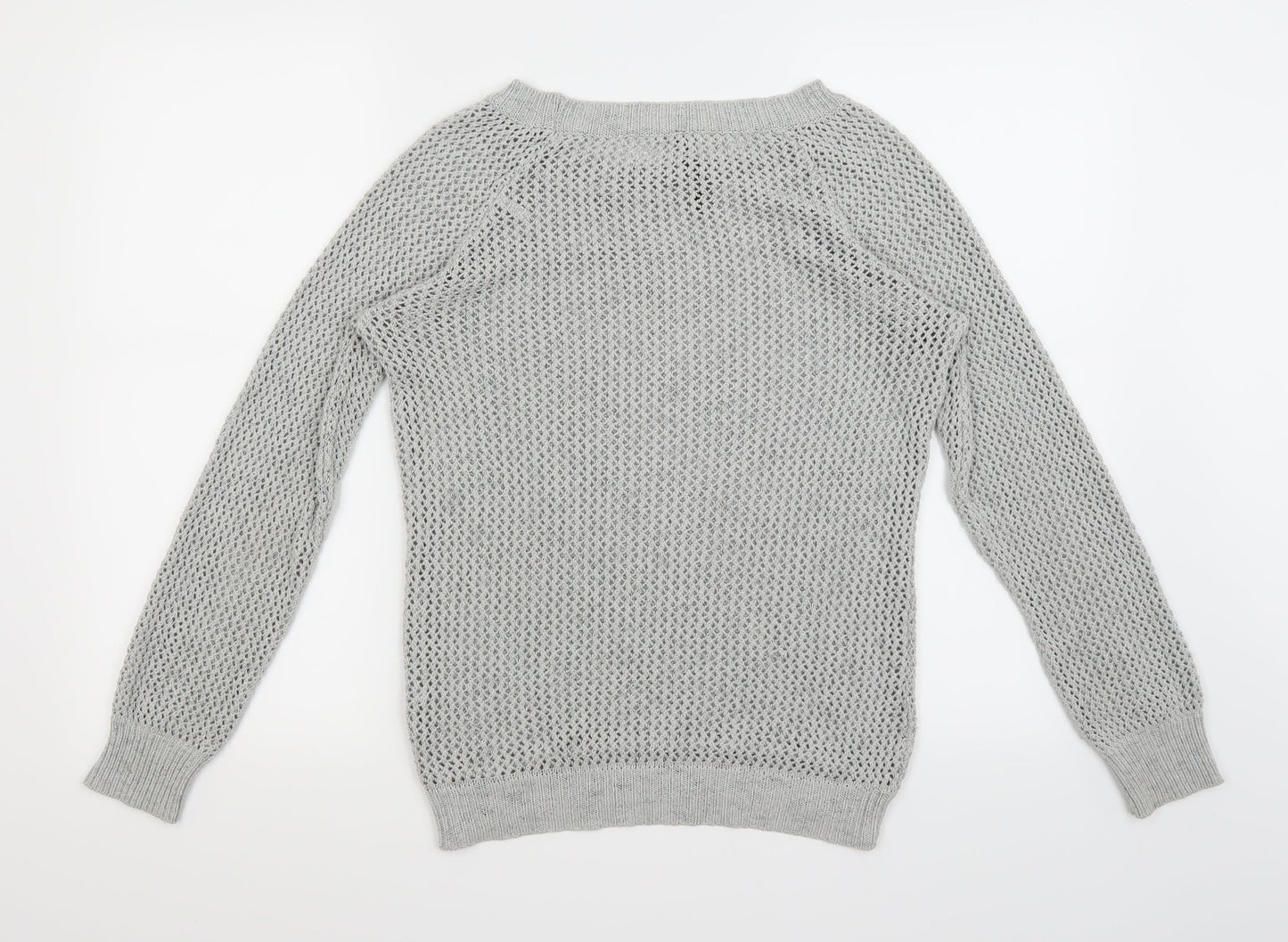 Dalu Womens Grey  Knit Pullover Jumper Size M
