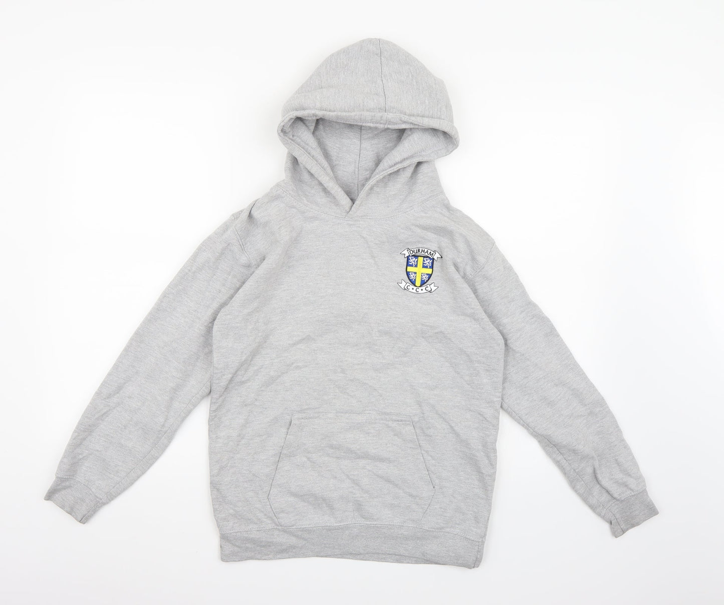 Just Hoods Boys Grey  Jersey Pullover Hoodie Size 12-13 Years  - Durham