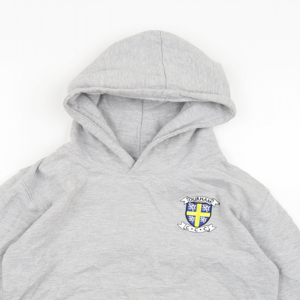 Just Hoods Boys Grey  Jersey Pullover Hoodie Size 12-13 Years  - Durham