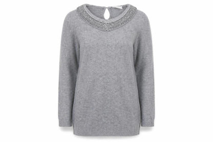 Wallis Womens Grey  Knit Pullover Jumper Size 12