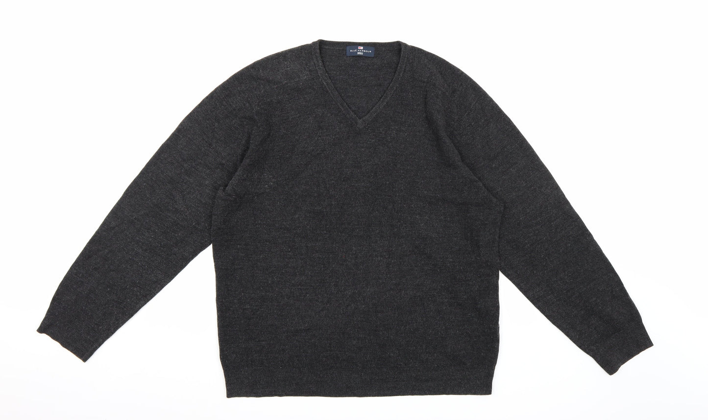 Blue Harbour Mens Grey  Knit Pullover Jumper Size L