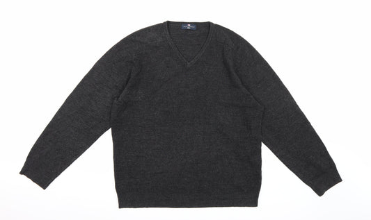 Blue Harbour Mens Grey  Knit Pullover Jumper Size L