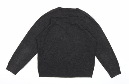 Blue Harbour Mens Grey  Knit Pullover Jumper Size L