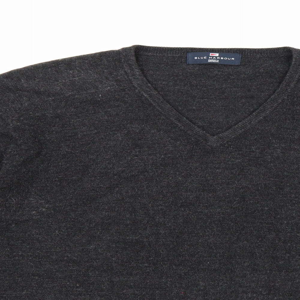 Blue Harbour Mens Grey  Knit Pullover Jumper Size L