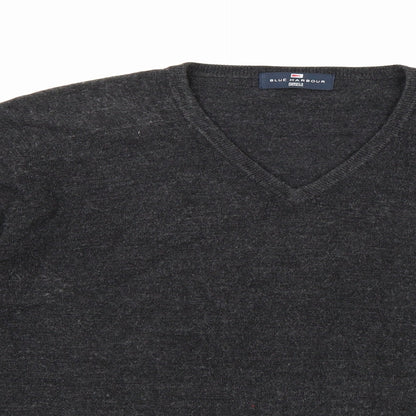 Blue Harbour Mens Grey  Knit Pullover Jumper Size L