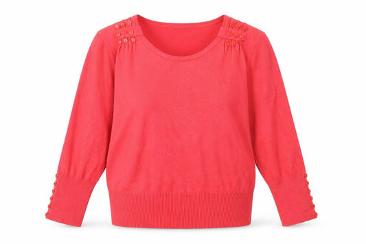 Preworn Womens Pink  Knit Pullover Jumper Size S
