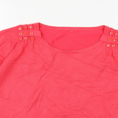 Preworn Womens Pink  Knit Pullover Jumper Size S