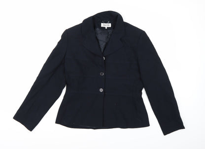 Womens UK Size 12 Equation Regular Blue Blazer
