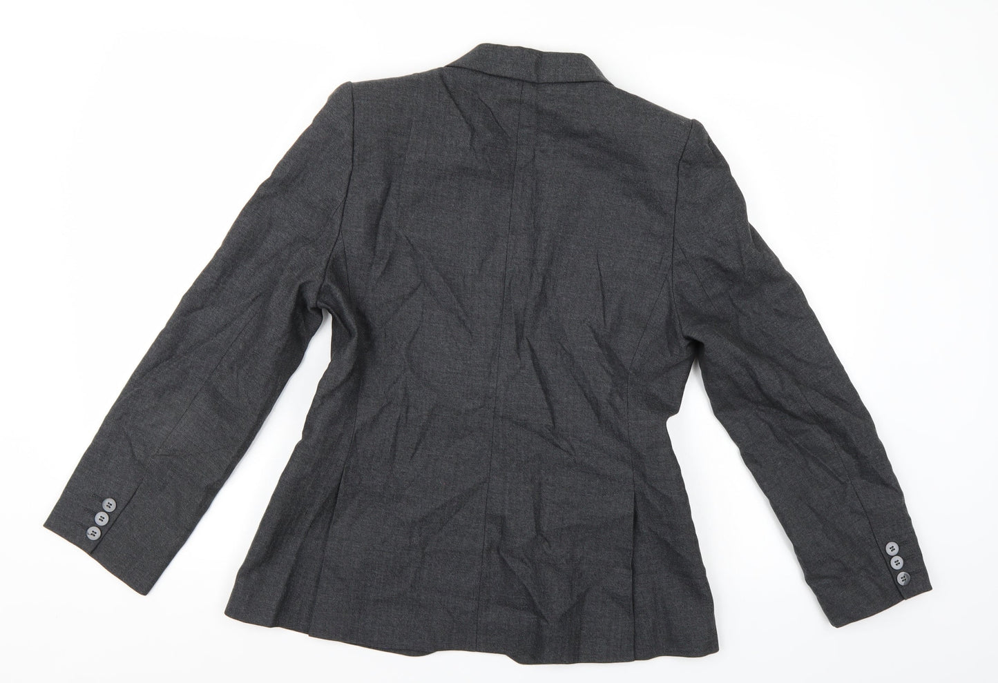 NEXT Womens Grey Herringbone  Jacket Suit Jacket Size 10