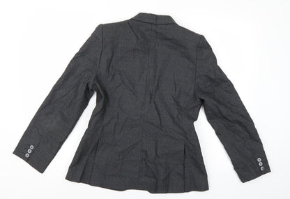NEXT Womens Grey Herringbone  Jacket Suit Jacket Size 10