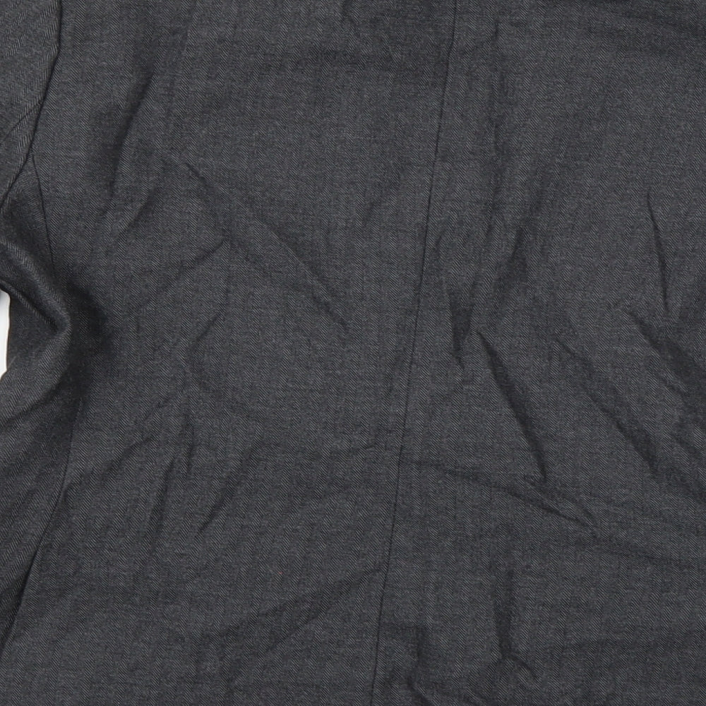 NEXT Womens Grey Herringbone  Jacket Suit Jacket Size 10