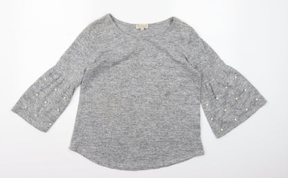 Bellambia Womens Grey  Knit Pullover Jumper Size M  - Flared Sleeves