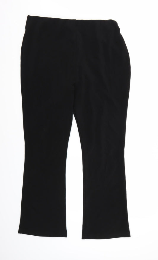 Womens UK Size 18 Preworn Regular Fit  Black Trousers