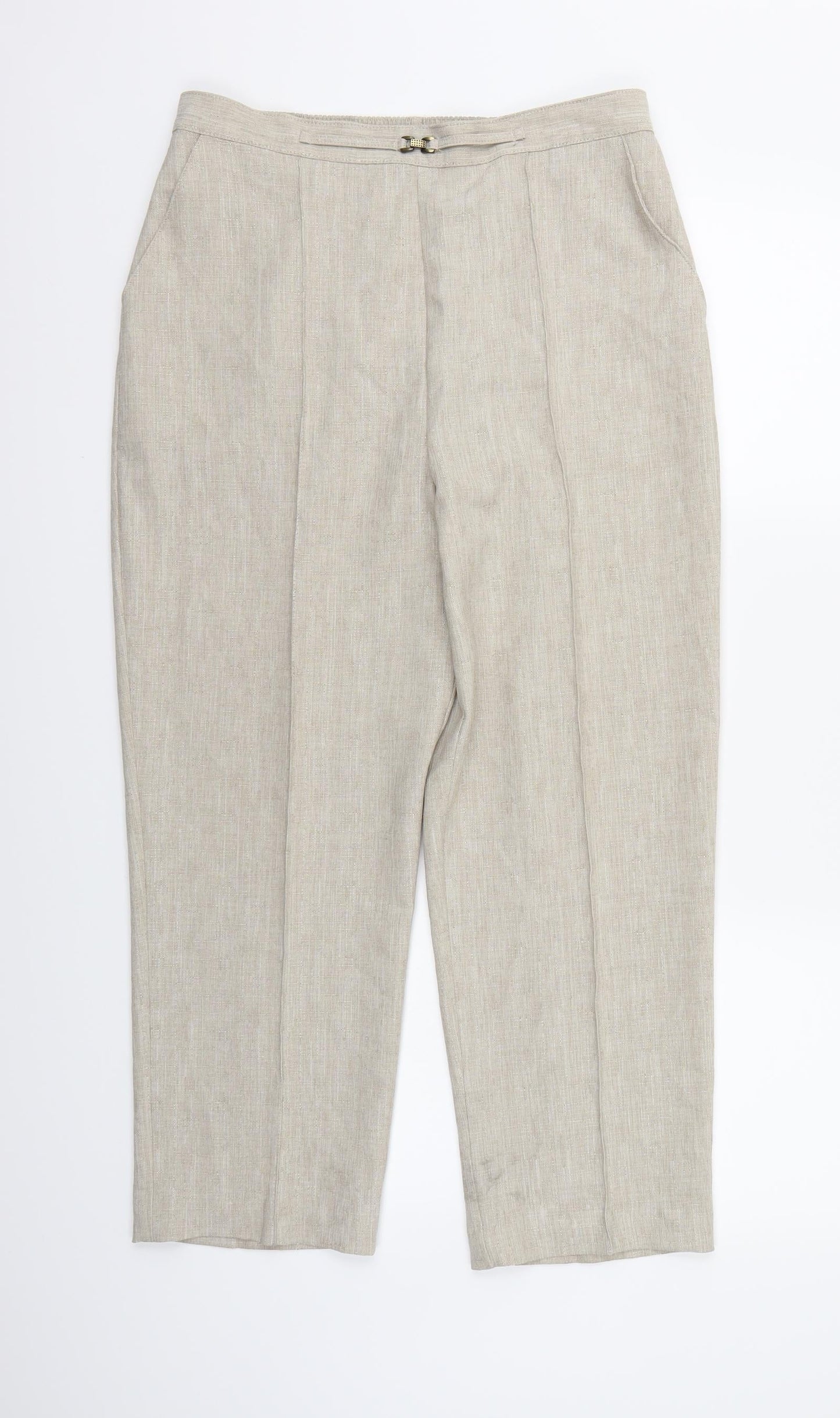 Womens UK Size 12 Papaya Regular Fit  Ivory Trousers