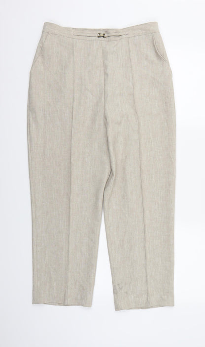 Womens UK Size 12 Papaya Regular Fit  Ivory Trousers