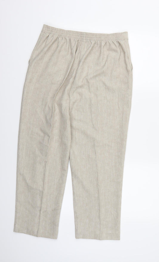 Womens UK Size 12 Papaya Regular Fit  Ivory Trousers