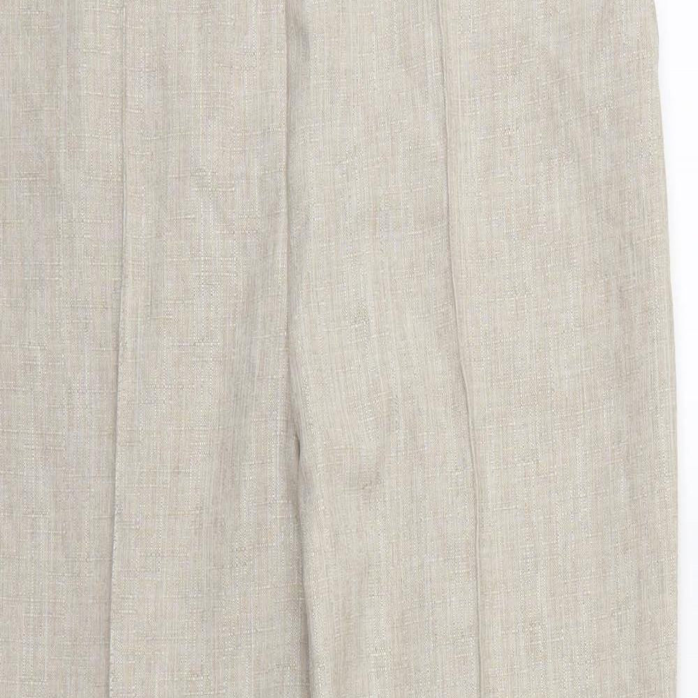 Womens UK Size 12 Papaya Regular Fit  Ivory Trousers