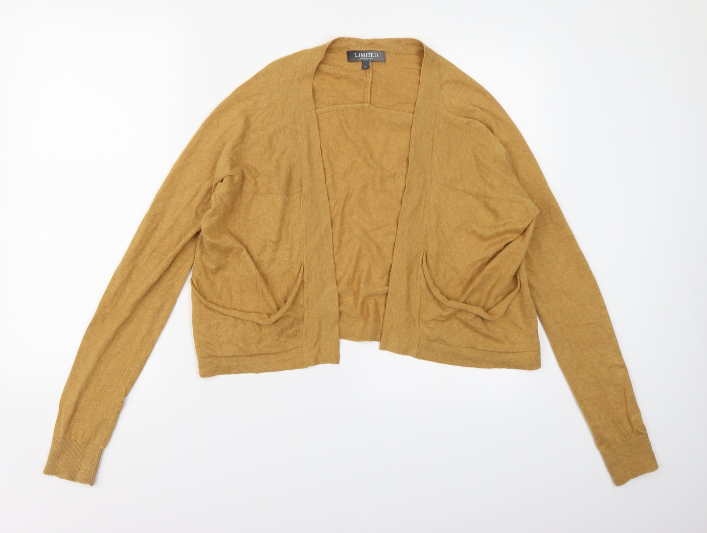 Limited Collection Womens Yellow  Knit Cardigan Jumper Size S