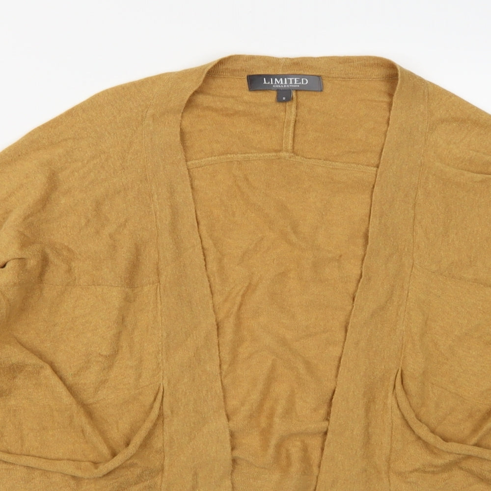 Limited Collection Womens Yellow  Knit Cardigan Jumper Size S