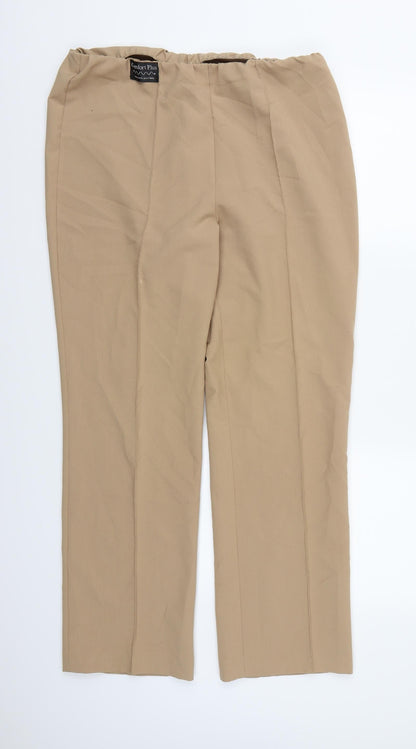 Classic Womens Brown   Trousers  Size 14 L28 in