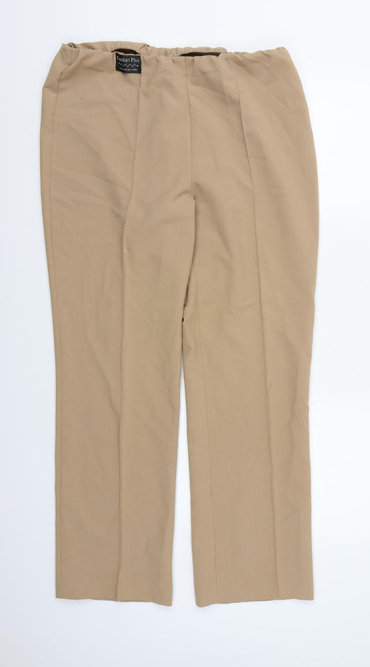 Classic Womens Brown   Trousers  Size 14 L28 in