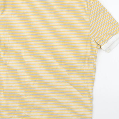 Divided Womens Yellow Striped  Basic T-Shirt Size XS
