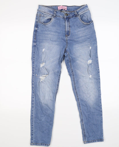for me too Womens Blue  Denim Skinny Jeans Size 10 L25 in