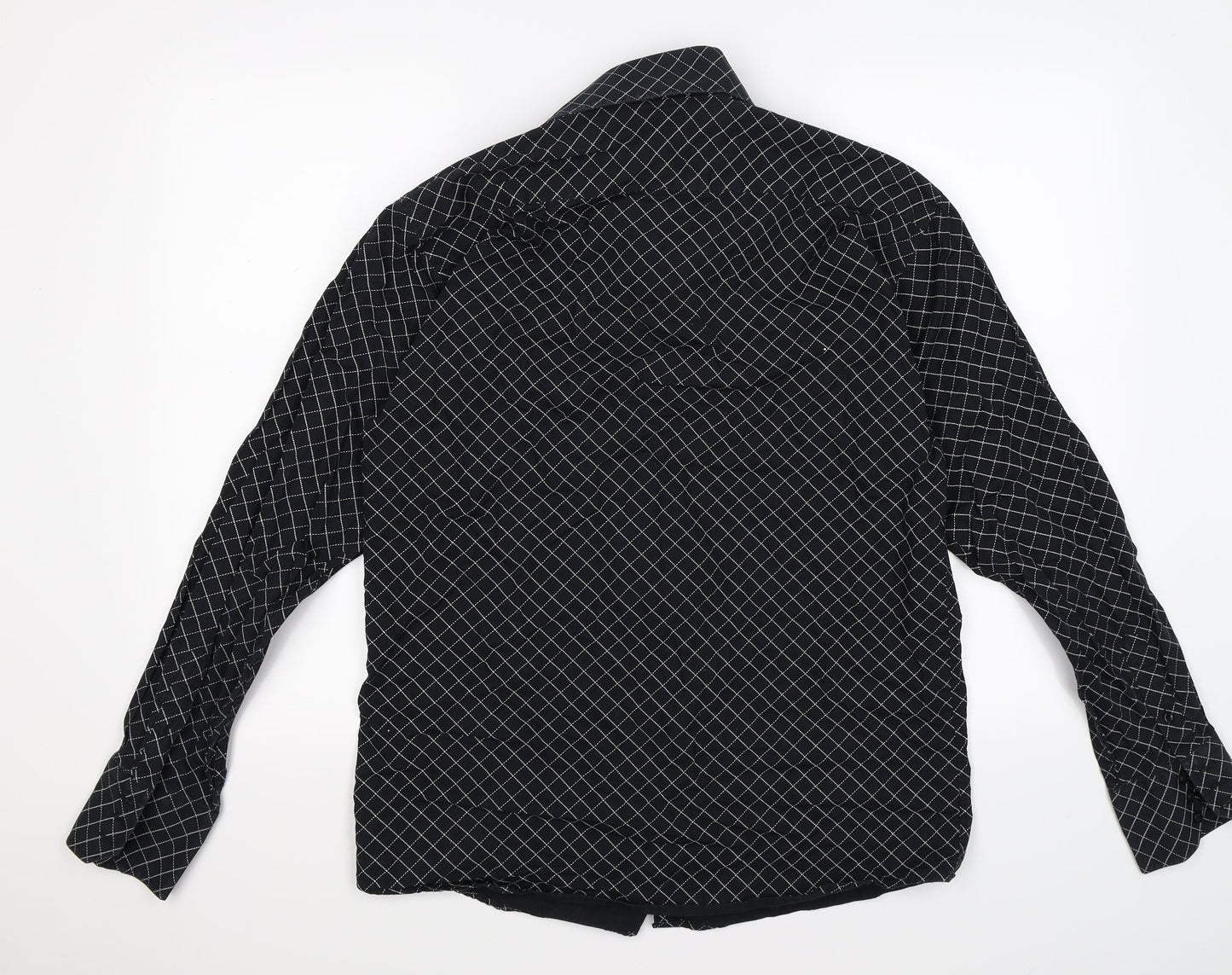 Mens UK Size M outrage Black  Button-Up Long Sleeve Casual Shirt